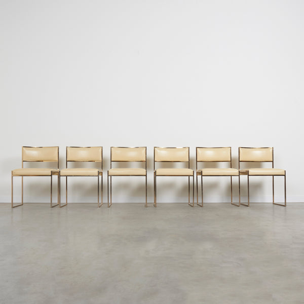 Six Italian dining chairs by Willy Rizzo, 1970s