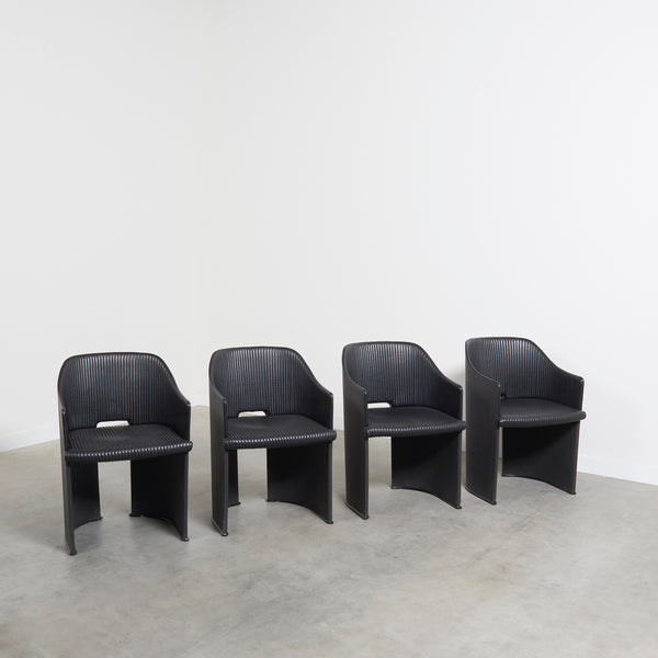 Set dining chairs by Afra & Tobia Scarpa for Maxalto, Italy 1980s