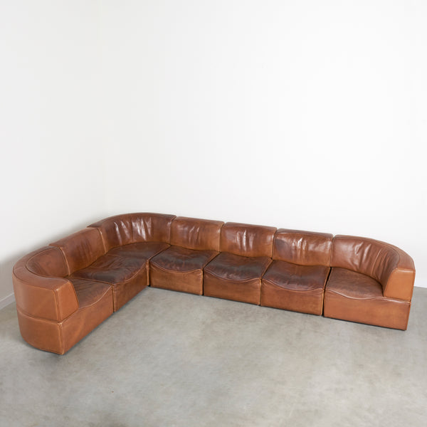 Vintage De Sede modular sofa DS-15, 1970s