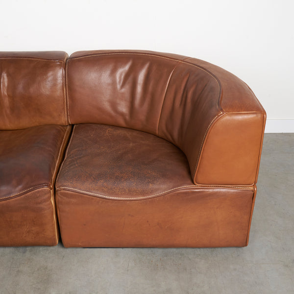 Vintage De Sede modular sofa DS-15, 1970s