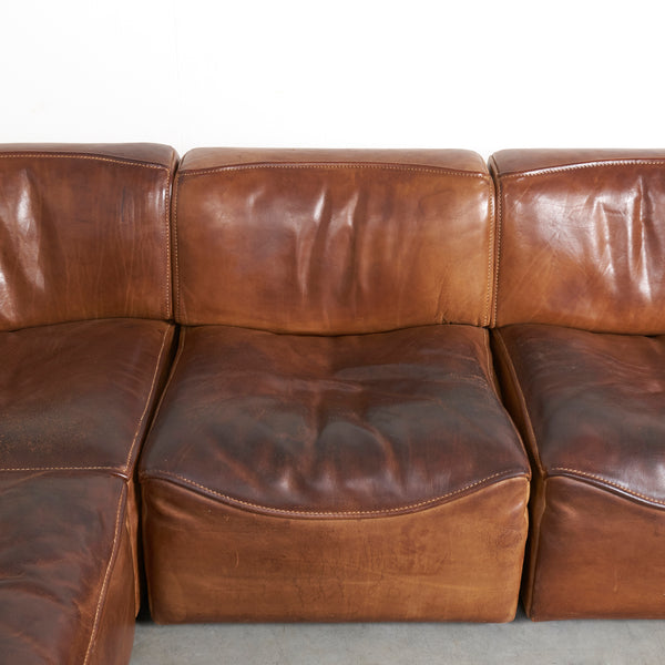 Vintage De Sede modular sofa DS-15, 1970s
