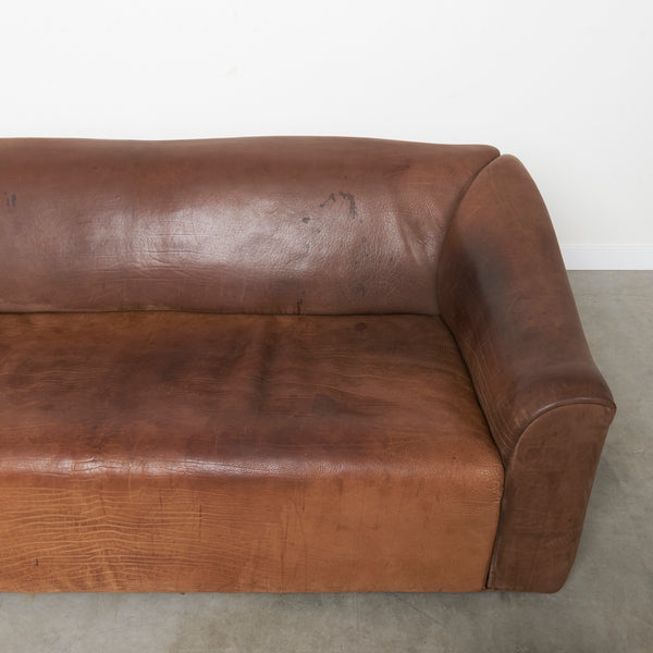 Three seater sofa with hocker by De Sede DS-47, Swiss design 1970s