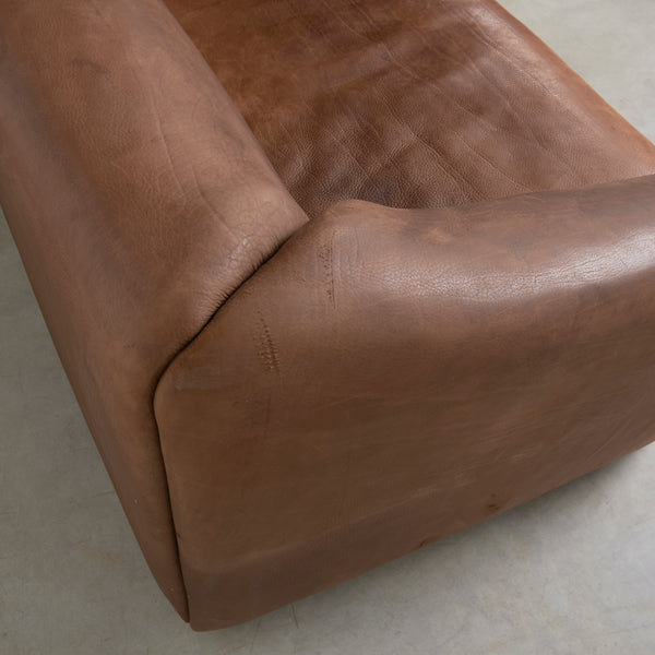 Three seater sofa with hocker by De Sede DS-47, Swiss design 1970s