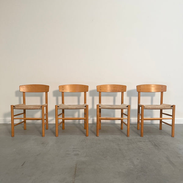 Børge Mogensen dining chairs, model J39, Denmark 1960s
