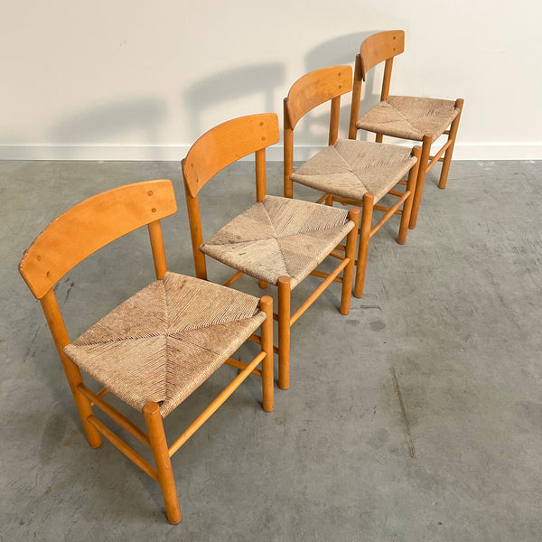 Børge Mogensen dining chairs, model J39, Denmark 1960s