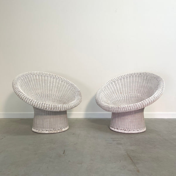 Vintage wicker chair by Egon Eiermann, 1950s