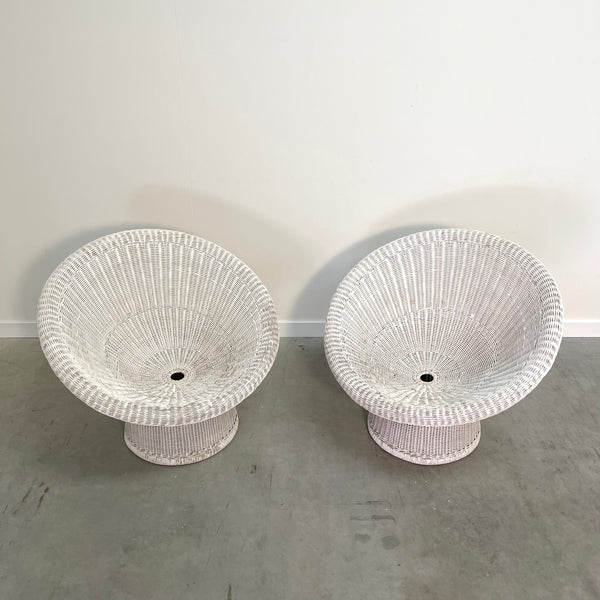 Vintage wicker chair by Egon Eiermann, 1950s