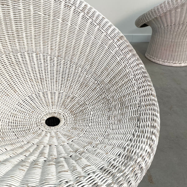 Vintage wicker chair by Egon Eiermann, 1950s