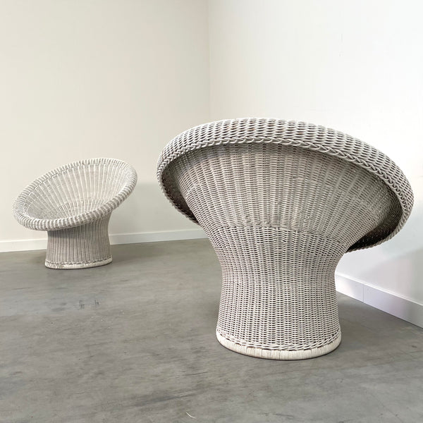 Vintage wicker chair by Egon Eiermann, 1950s