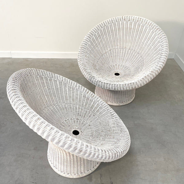 Vintage wicker chair by Egon Eiermann, 1950s