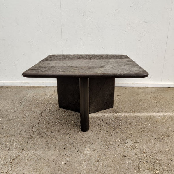 Mid century Brutalist fossil coffee table by Draenert