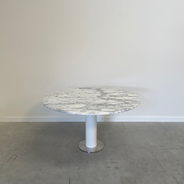 Vintage design marble dining table, 1980s