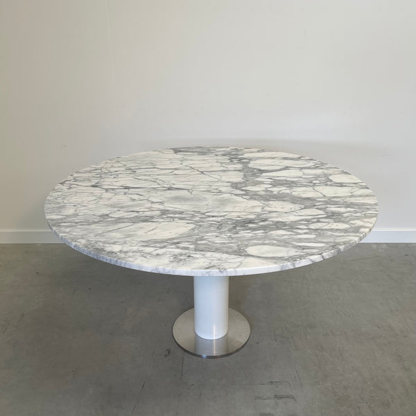 Vintage design marble dining table, 1980s