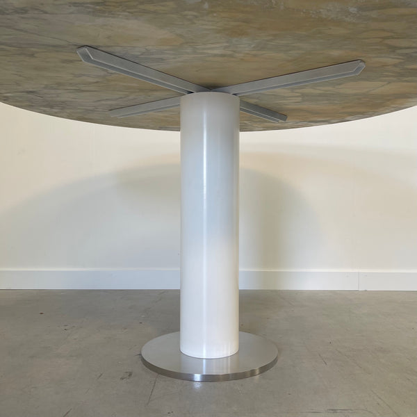 Vintage design marble dining table, 1980s
