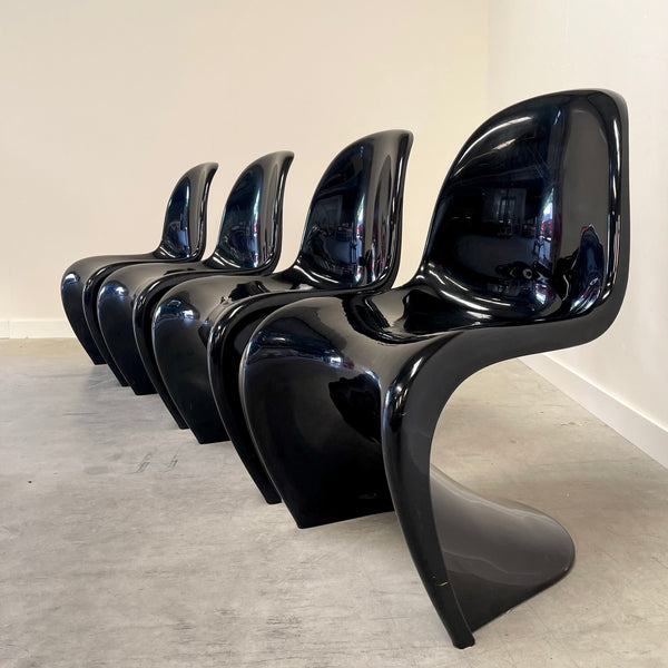 Set of 4 vintage "S" chairs by Verner Panton, 1970s