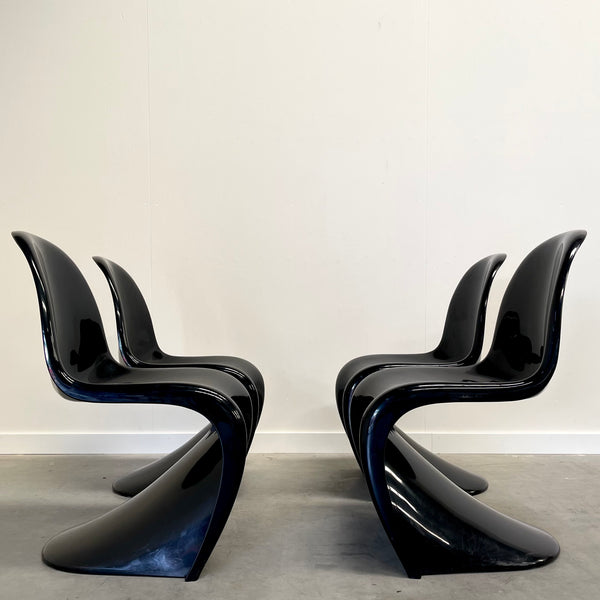 Set of 4 vintage "S" chairs by Verner Panton, 1970s