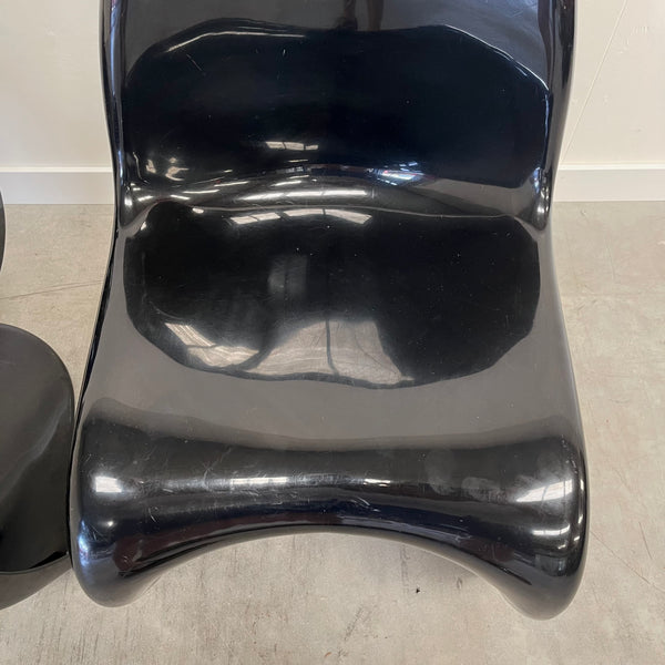 Set of 4 vintage "S" chairs by Verner Panton, 1970s