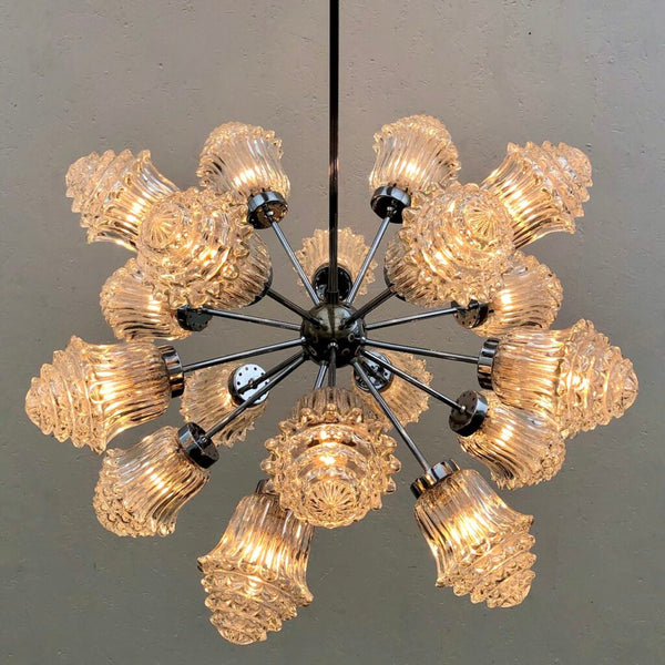 Eighteen-arm Sputnik pendant by Richard Essig, 1960s