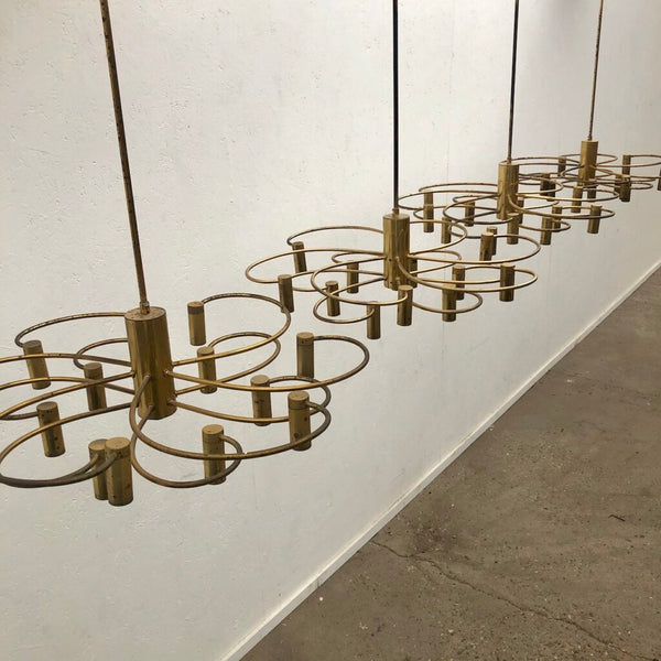 Set of 4 vintage Sputnik pendants by Cosack, 1970s