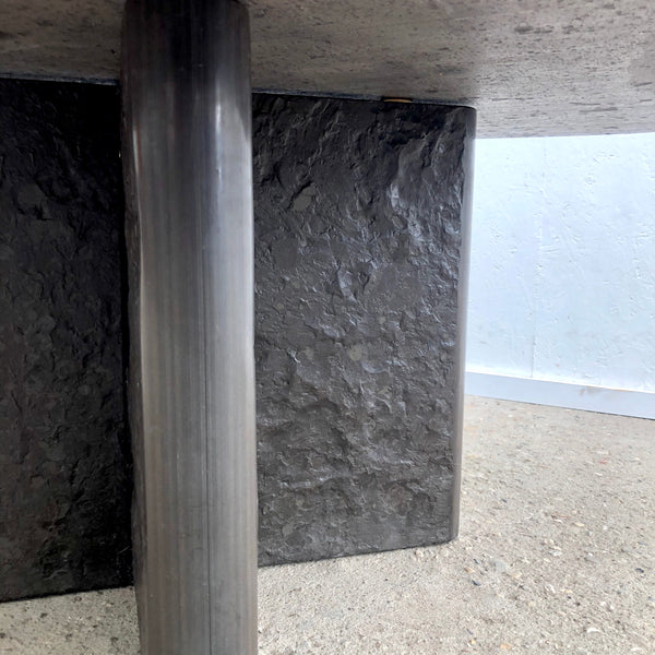 Mid century Brutalist fossil coffee table by Draenert