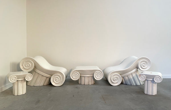 Vintage lounge set, in style of the Capitello lounge chairs by Studio 65