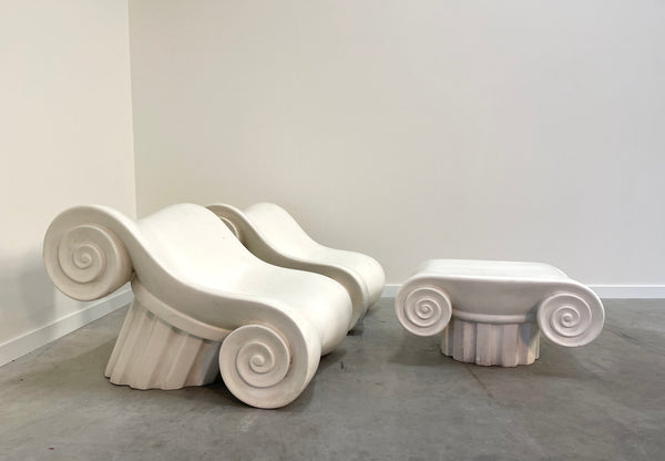 Vintage lounge set, in style of the Capitello lounge chairs by Studio 65