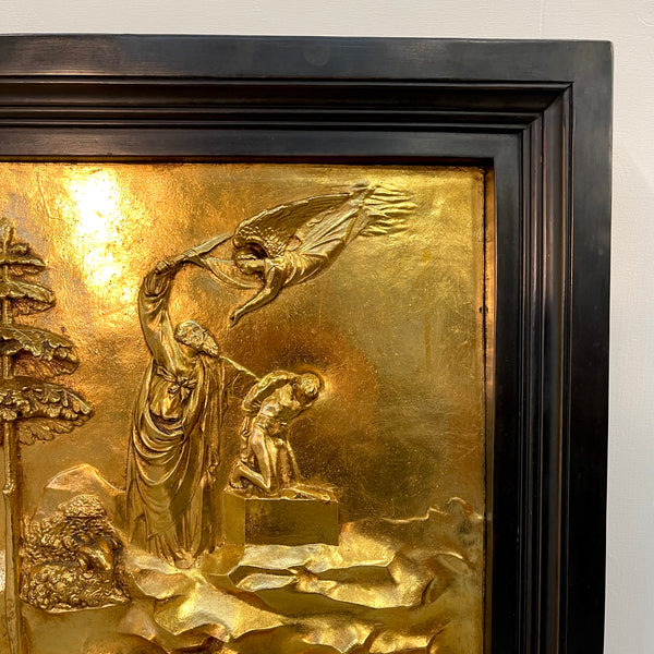 Three Italian gilded bronze relief panels from "The Gates of Paradise"