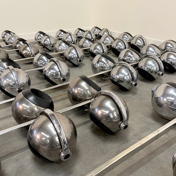 Large Space Age pendants by Erco, 1970s design