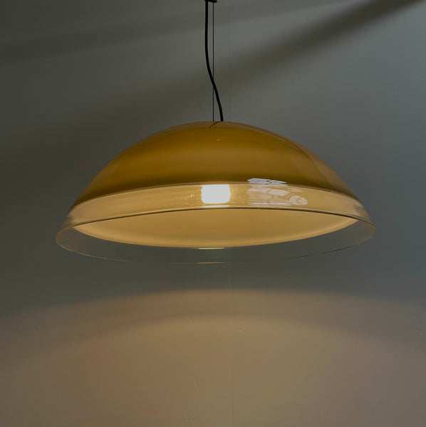Large hand blown glass pendant by Guzzini, 1970s