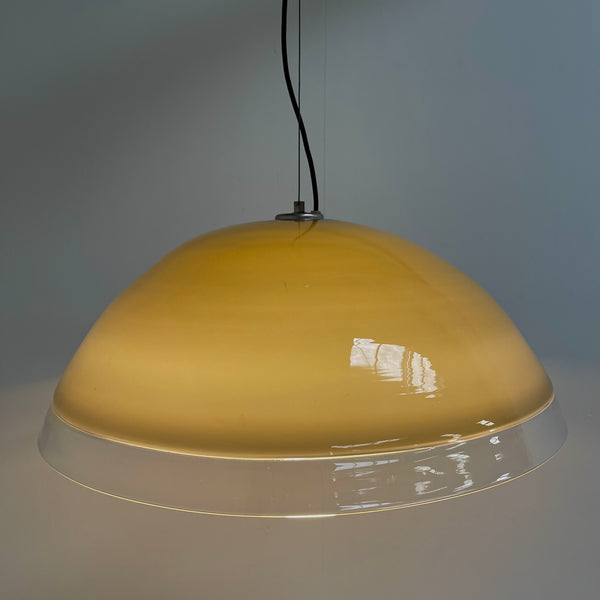 Large hand blown glass pendant by Guzzini, 1970s
