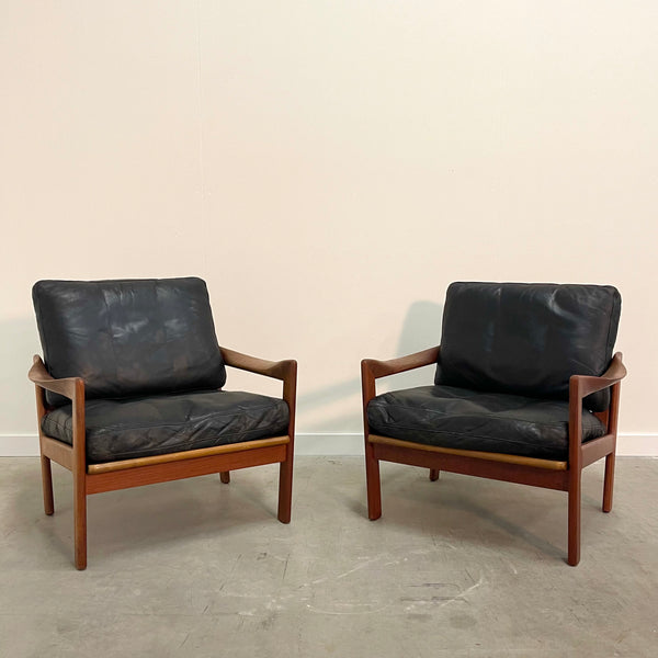 Danish lounge chairs by Illum Wikkelsø for Niels Eilersen, 1960s