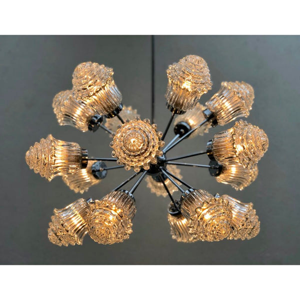 Eighteen-arm Sputnik pendant by Richard Essig, 1960s