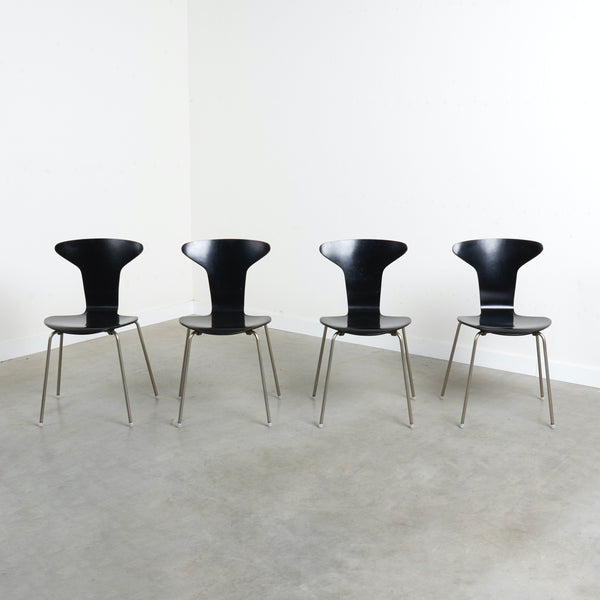 Set of four Arne Jacobsen Mosquito dining chairs