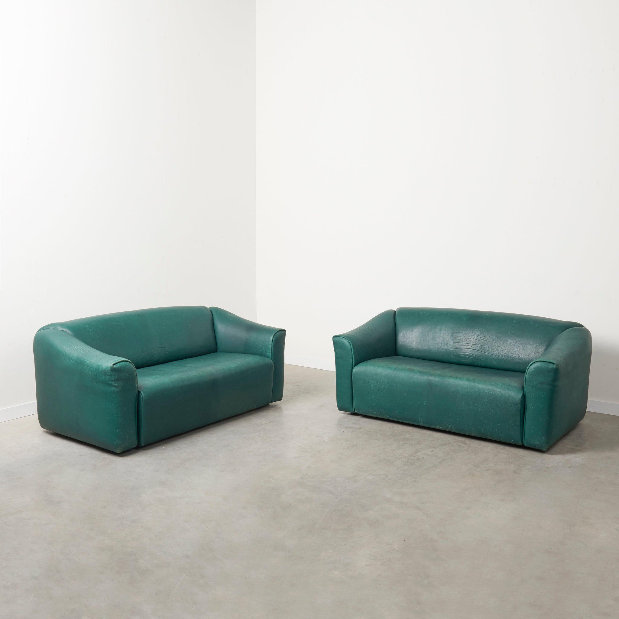 De Sede sofa, model DS47 in green leather