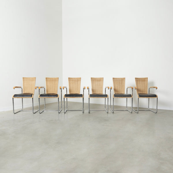 Six Tecta D20 dining chairs, 1980s