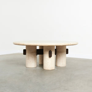 Rare travertine coffee table, 1970s