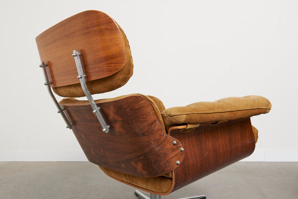 Giroflex lounge chair with hocker, 1960s