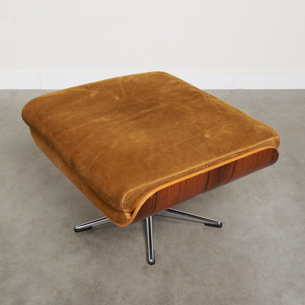 Giroflex lounge chair with hocker, 1960s