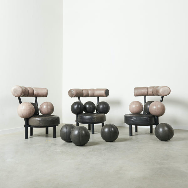 Set of 3 Globe chairs by Peter Opsvik for Stokke Møbler, 1980s