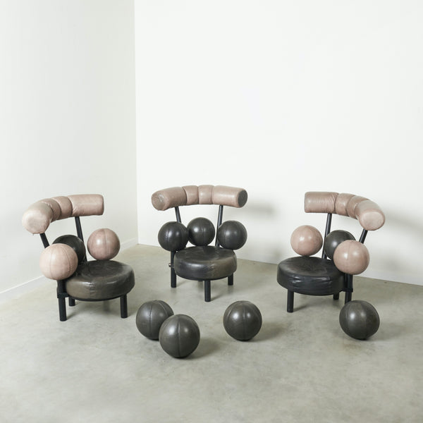 Set of 3 Globe chairs by Peter Opsvik for Stokke Møbler, 1980s