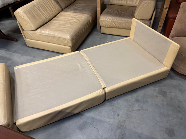 De Sede DS76 lounge sofa / daybed in beige leather, 1970s