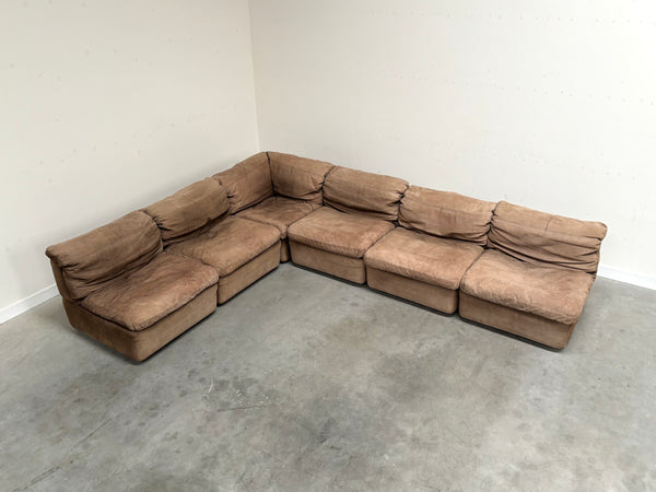 Rolf Benz modular leather sofa, 1970s