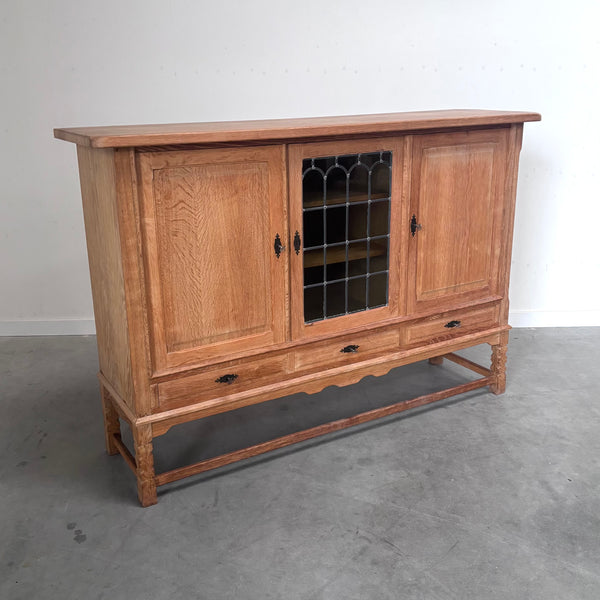 Solid oak sideboard by Henning Kjaernulf, Denmark 1960s