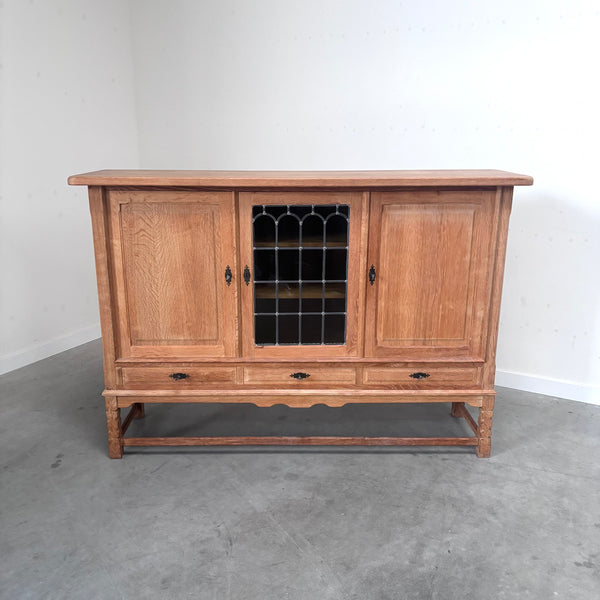 Solid oak sideboard by Henning Kjaernulf, Denmark 1960s