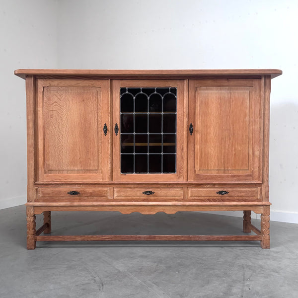Solid oak sideboard by Henning Kjaernulf, Denmark 1960s