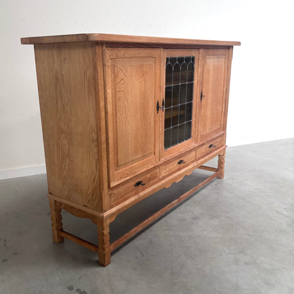 Solid oak sideboard by Henning Kjaernulf, Denmark 1960s