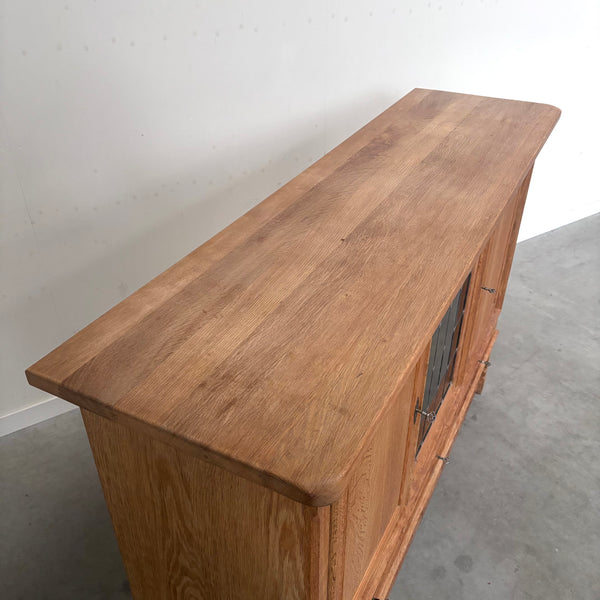 Solid oak sideboard by Henning Kjaernulf, Denmark 1960s