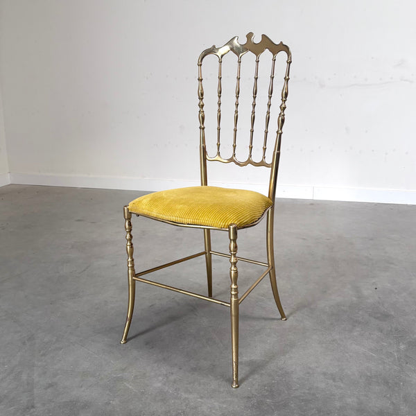 Italian brass dining chair by Chiavari, 1970s