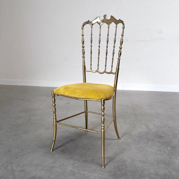 Italian brass dining chair by Chiavari, 1970s