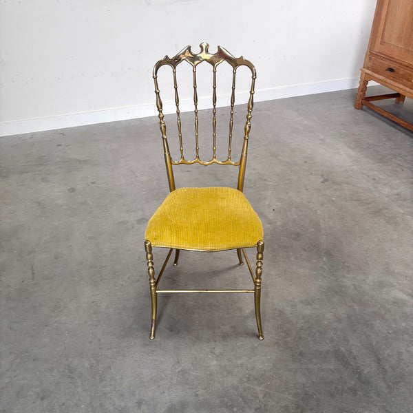 Italian brass dining chair by Chiavari, 1970s